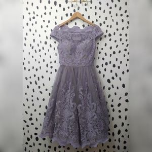 Chi Chi London Rhiannon dress in lilac